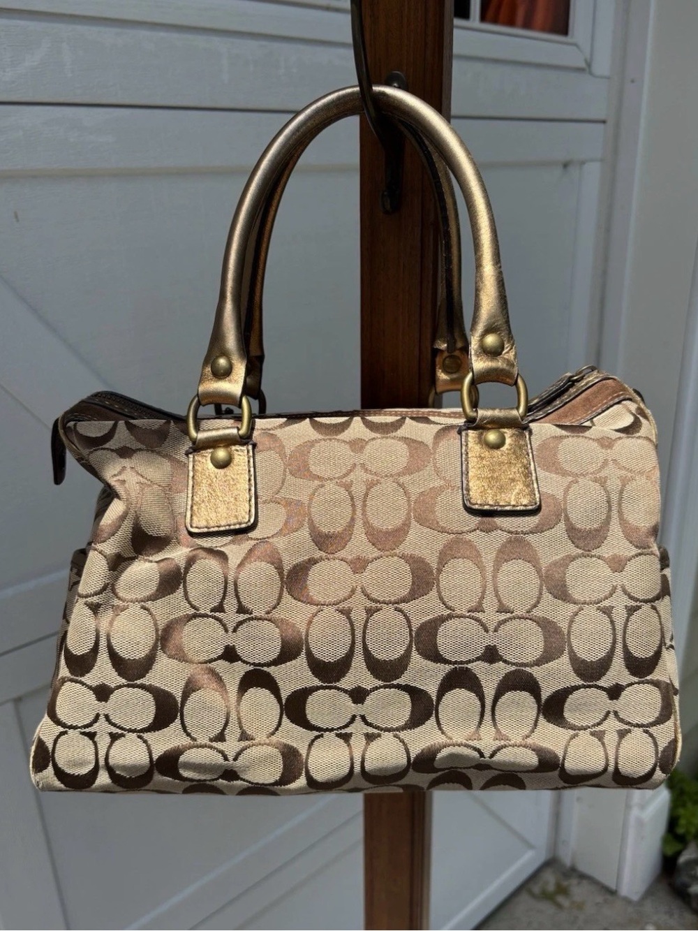 Coach Y2K Signature C Boston LIMITED EDITION 2004 Double Handles #1494 Bag - Picture 6 of 14